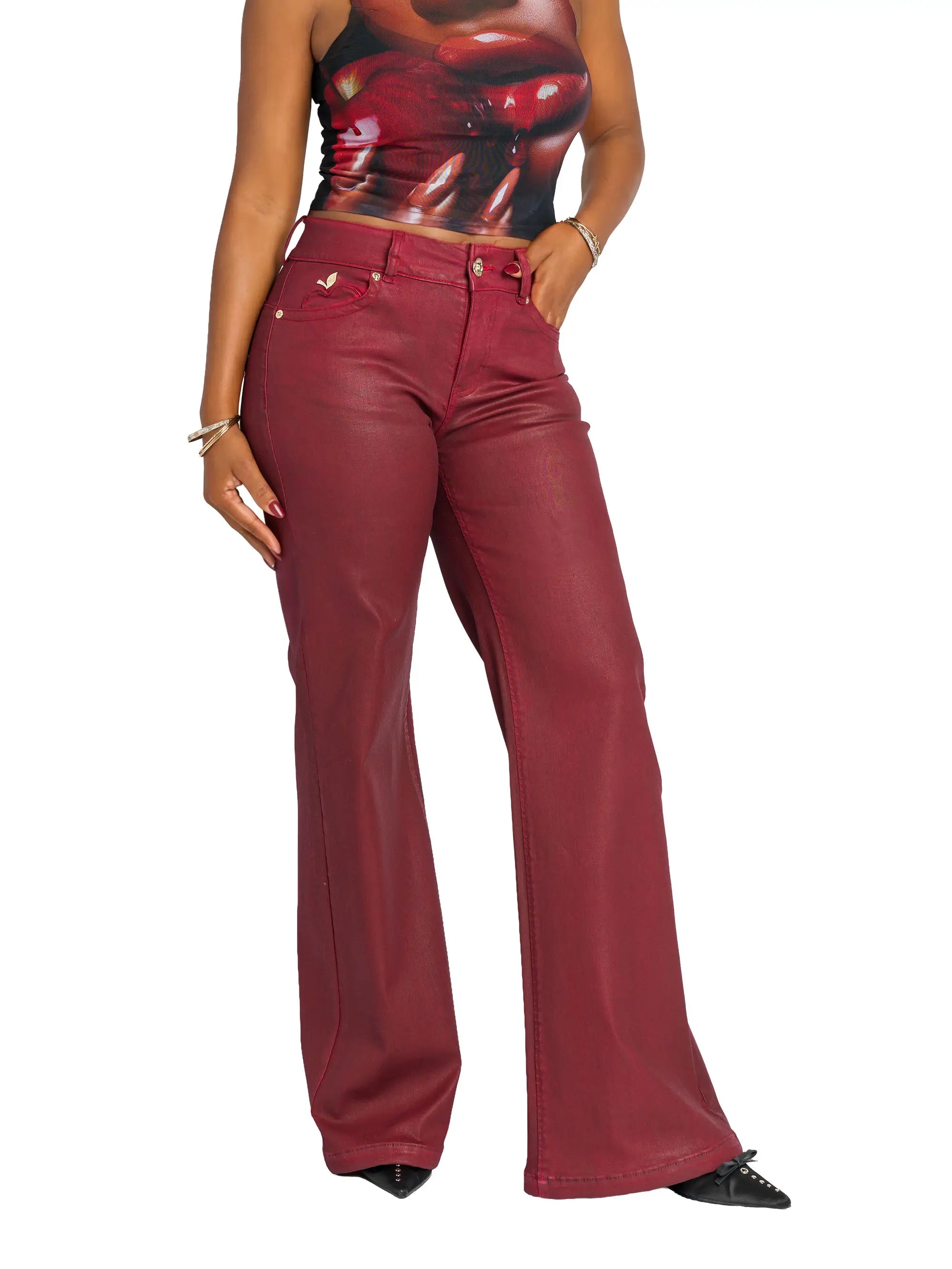 Wide-Leg Jean - Red Delicious